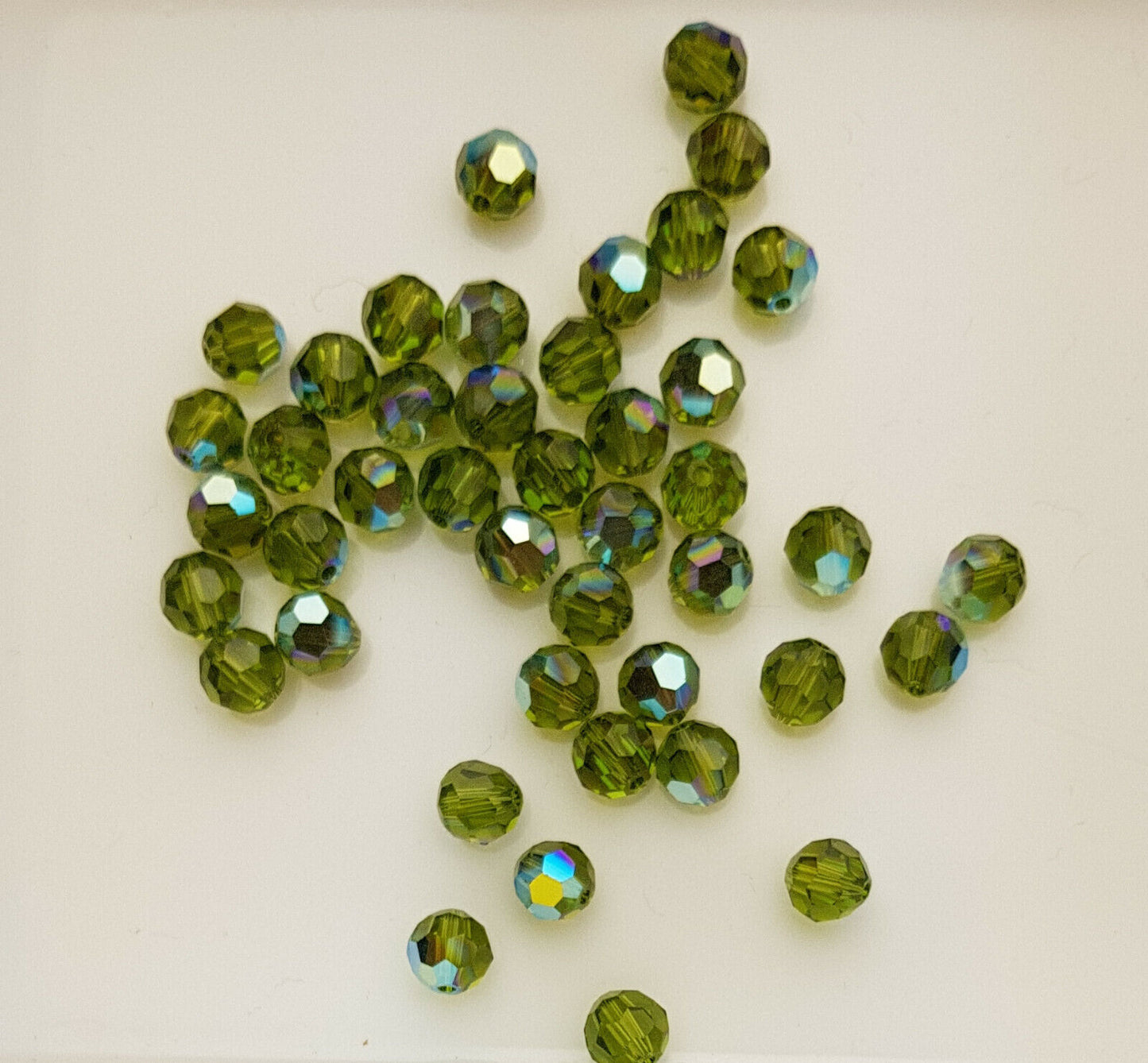 12 x SWAROVSKI 5000 CRYSTAL AB 6mm Round Faceted BEAD