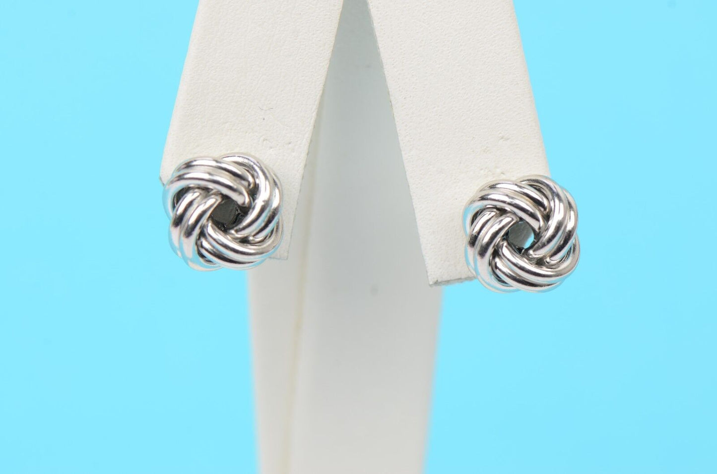 .925 Sterling Silver Twisted Love Knot Earrings