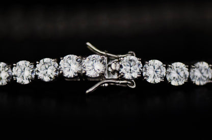 Sterling Silver CZ Tennis Bracelet AAA Round Brilliant Cubic Zirconia Gems