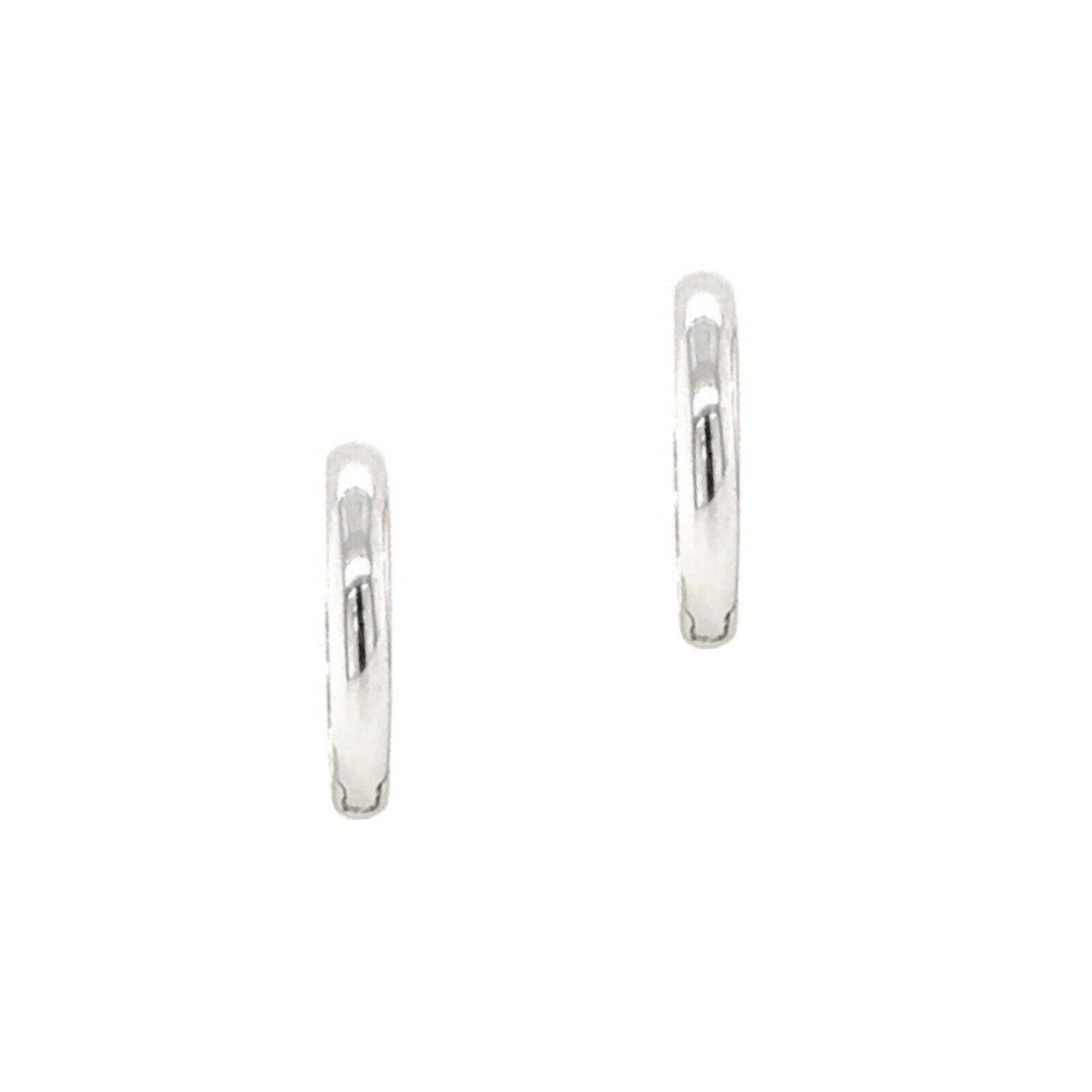 Sterling Silver 925 Round Huggies Hoop Earring