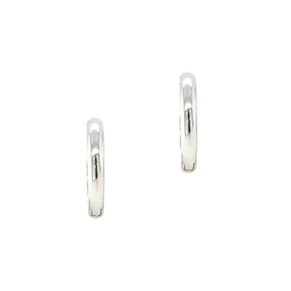 Sterling Silver 925 Round Huggies Hoop Earring