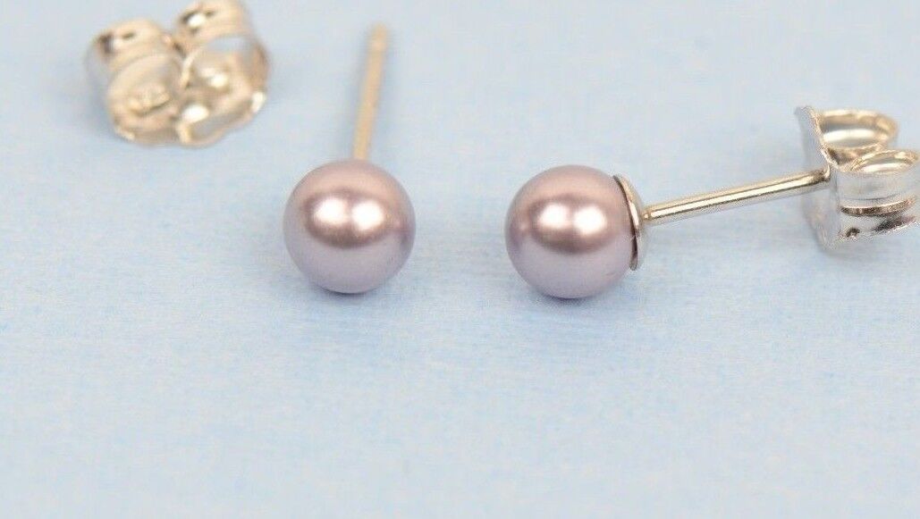 Sterling Silver 925 with swarovski crystal pearl handmade earrings