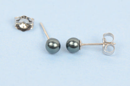 Sterling Silver 925 Stud Pearls Earrings With Swarovski handmade Pearls