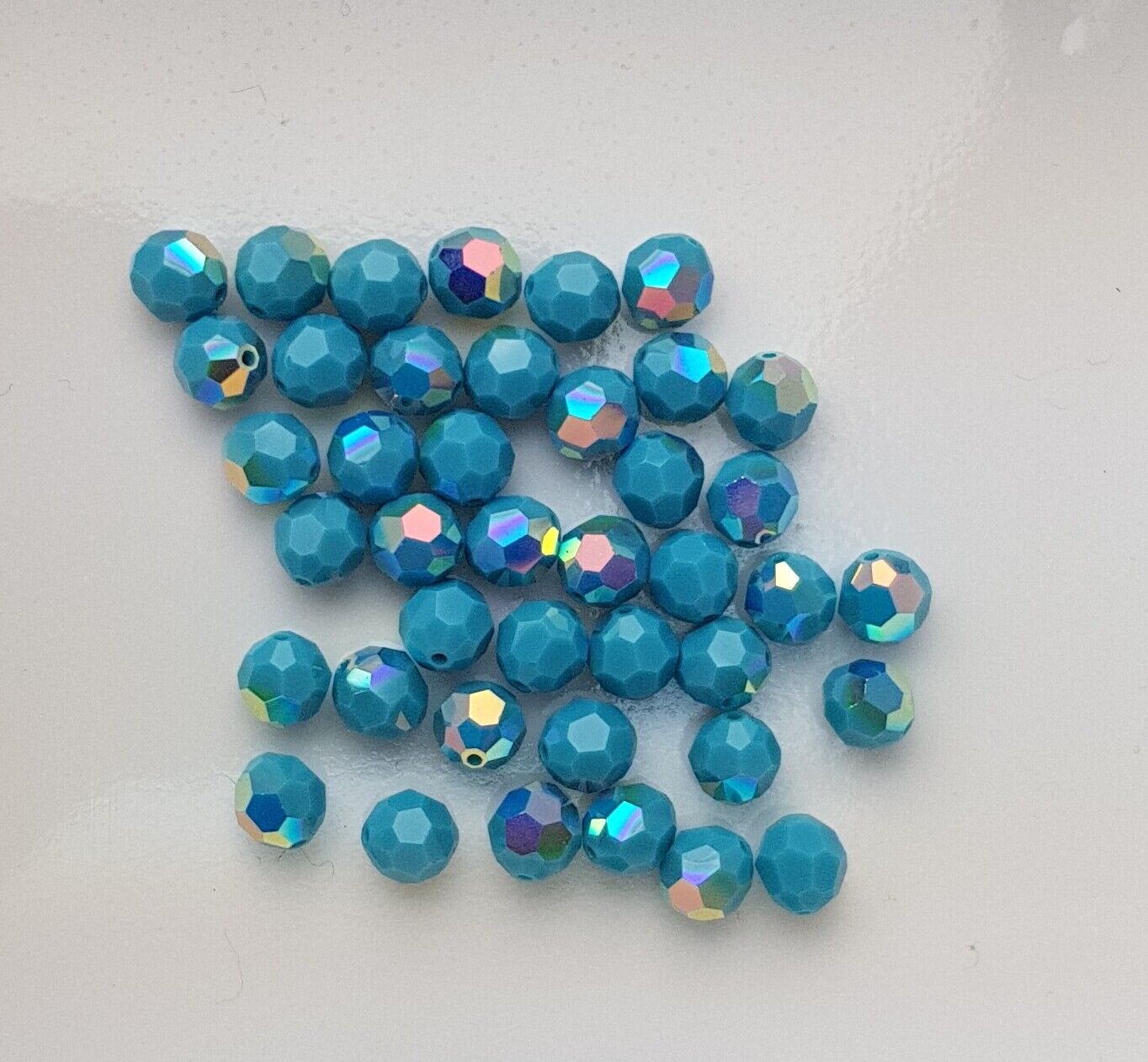 12 x SWAROVSKI 5000 CRYSTAL AB 6mm Round Faceted BEAD