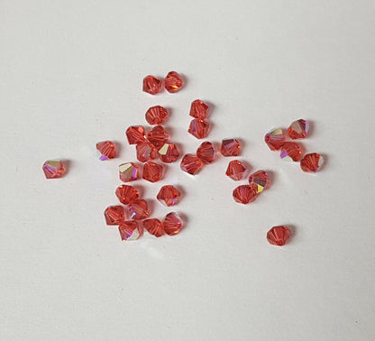 144x SWAROVSKI 5328 CRYSTAL AB 4mm BICONE XILION BEAD