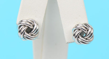 .925 Sterling Silver Twisted Love Knot Earrings