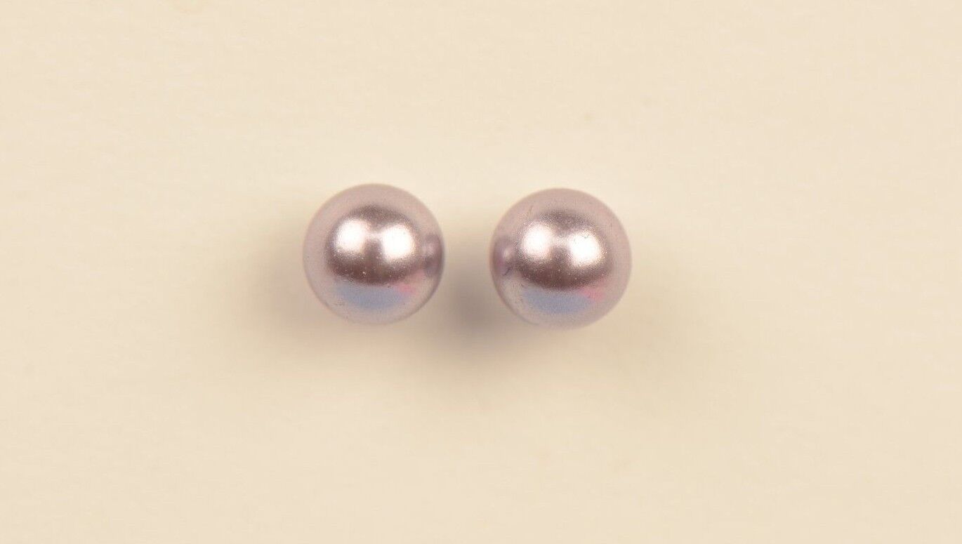 Swarovski Purple Pearls Sterling Silver 925 Stud Earrings