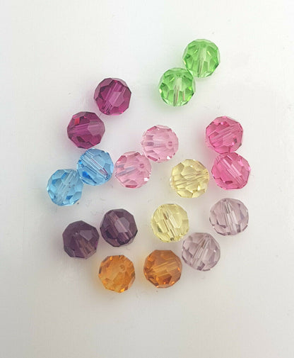 12 x SWAROVSKI 5000 CRYSTAL 7mm Round Faceted BEAD