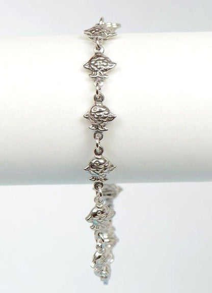 Sterling Silver 925 Beautiful Italian Fish Baby Charm Bracelet