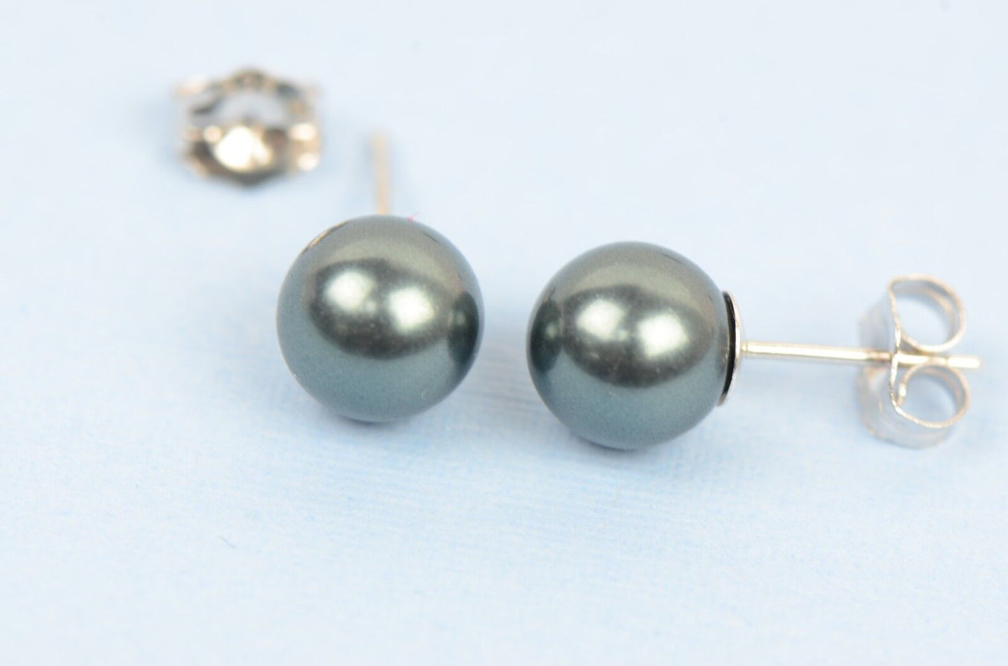 Sterling Silver 925 Stud Pearls Earrings With Swarovski handmade Pearls