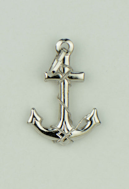 Sterling Silver Anchor Pendant 925