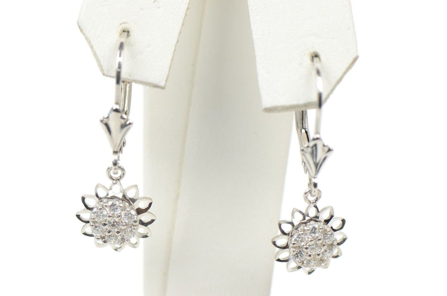 silver dangle earrings sterling sunflower 925 women flower drop