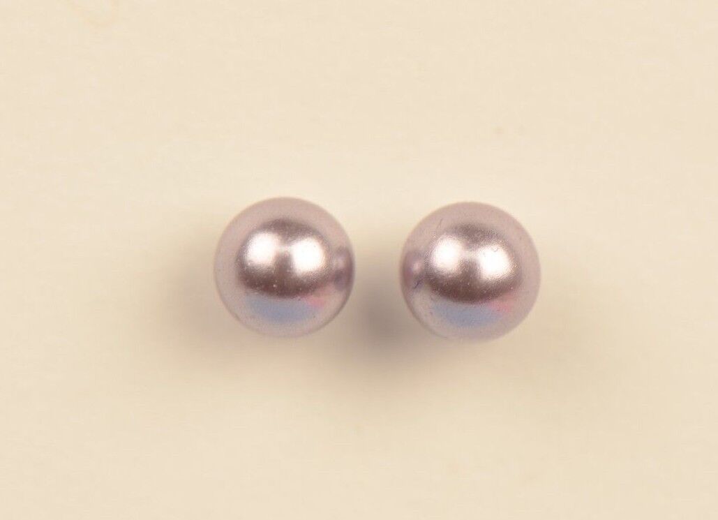 Swarovski Purple Pearls Sterling Silver 925 Stud Earrings