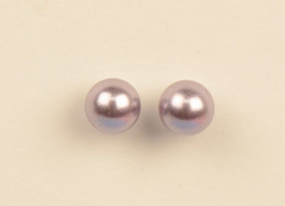 Swarovski Purple Pearls Sterling Silver 925 Stud Earrings