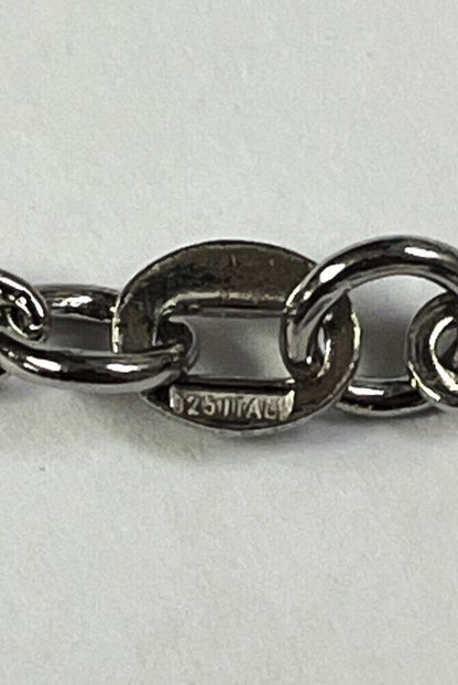 925 STERLING SILVER ITALIAN ROSARY 7mm 30"