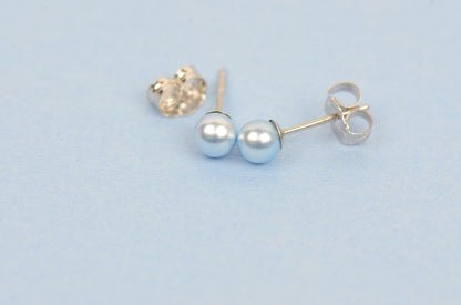 Sterling Silver 925 with swarovski crystal pearl handmade earrings