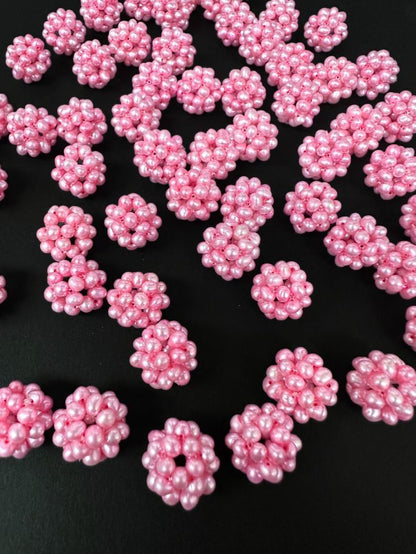 12MM Knitted Pink FW Pearl Ball