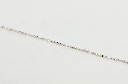 14k White Gold Round Cubic Zirconis 4mm CZ by the yard 18" Cleopatra Necklace