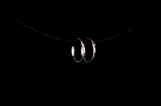 Sterling Silver Hoops  Pierced Earrings