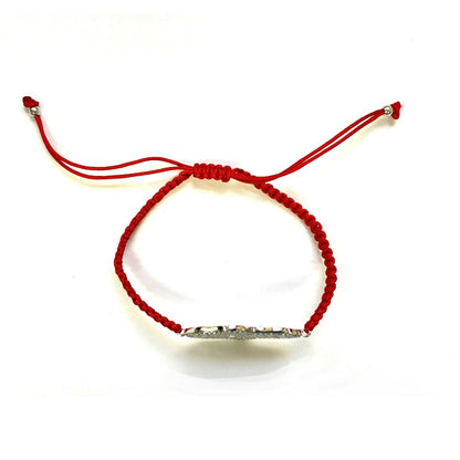 925 Sterling Silver  C Z Hamsa Bracelet 6" Adjustable to 11"