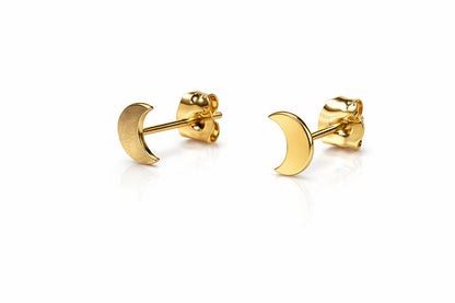 14K Yellow /White/Rose Gold Moon Earrings with Push Back.