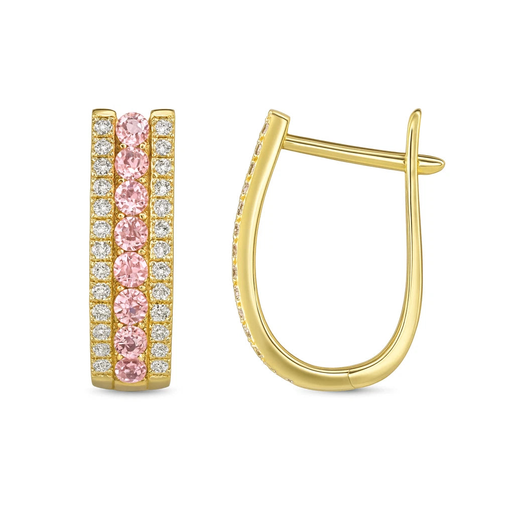 14k Yellow Gold CZ Birthstone Leverback Earrings