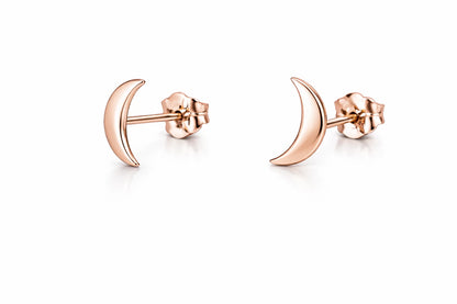 14K Yellow /White/Rose Gold Moon Earrings with Push Back.