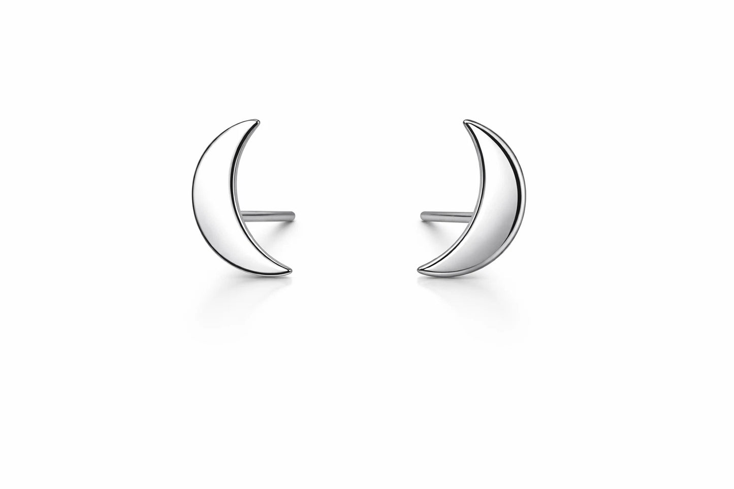 14K Yellow /White/Rose Gold Moon Earrings with Push Back.
