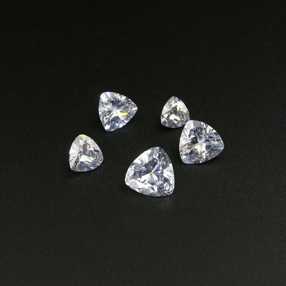 Loose Moissanite Trillion Cut Real Gem Stone W. GRA Certificate All Sizes VVS1 D